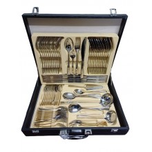 Silver/Gold Cutlery Set 72-Piece Stainless Steel 18/10 Canteen