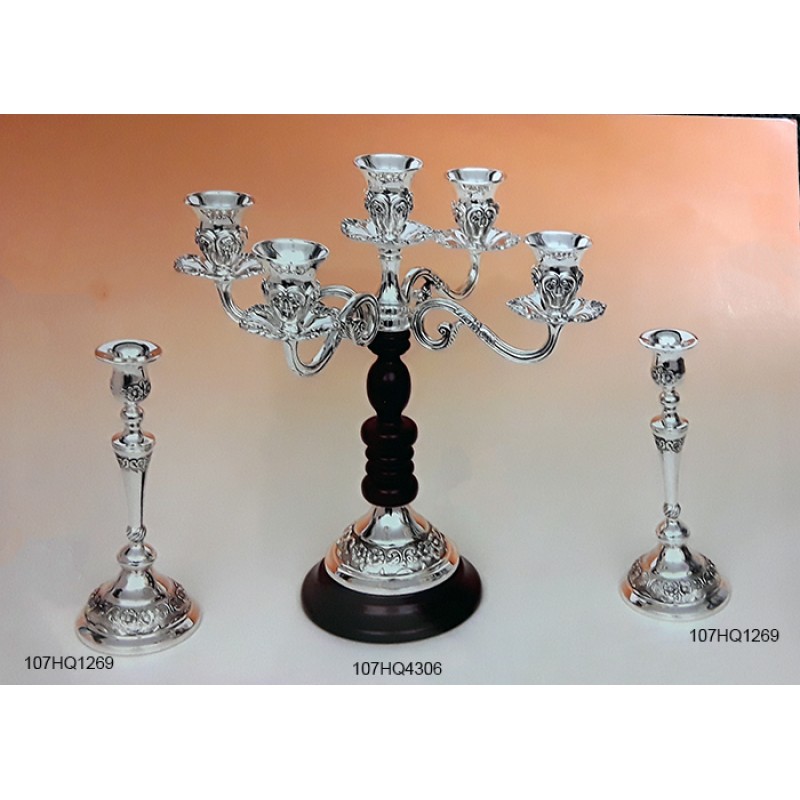 Κηροπήγιο Επάργυρο Με Ξύλι�...