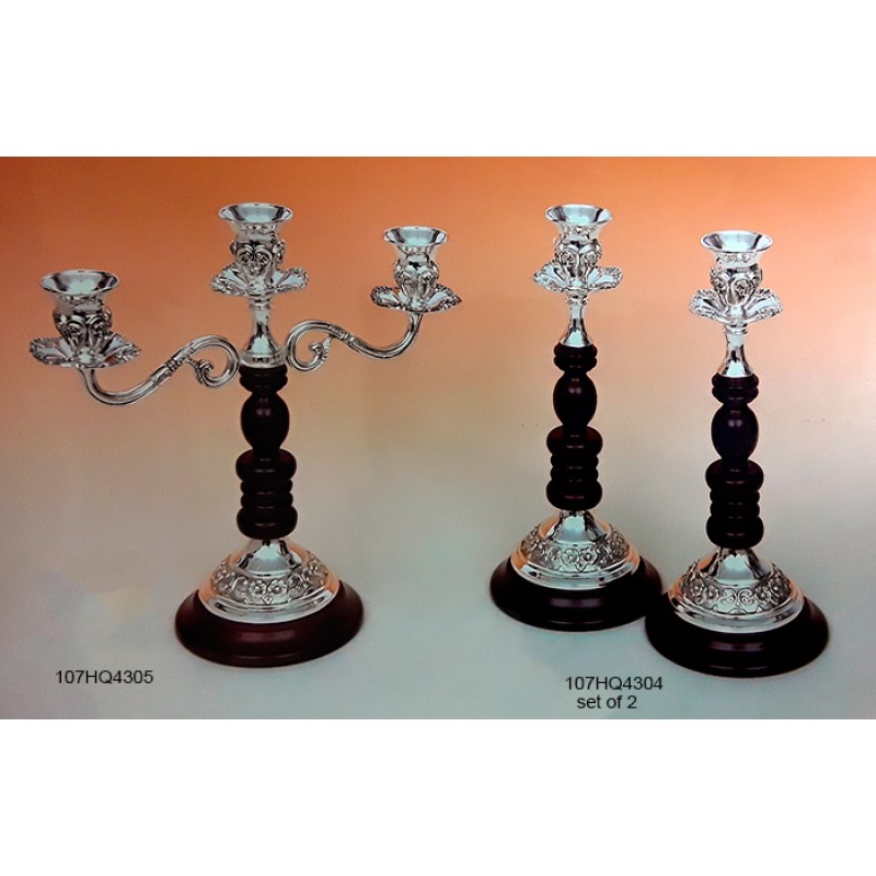 Κηροπήγιο Επάργυρο Με Ξύλι�...