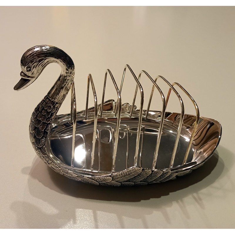 Silver Plated Swan Napkin Holder 14cm