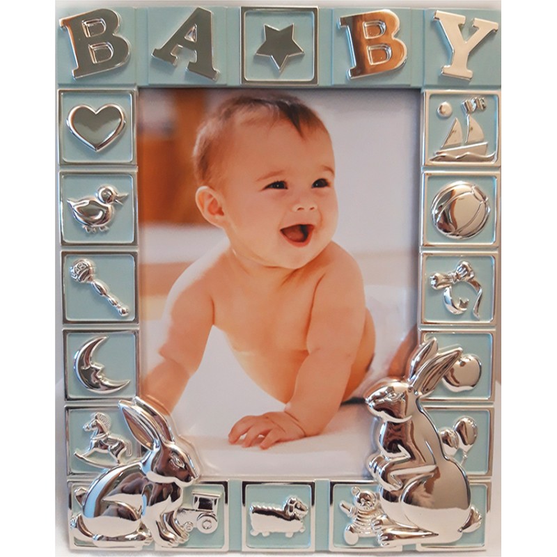 Baby Photo Frame With Silver Details
