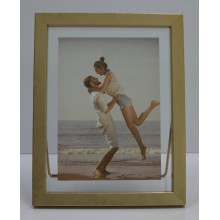 Gold Metal Geometric Floating Photo Frame With Glass Picture Frame 13x18cm