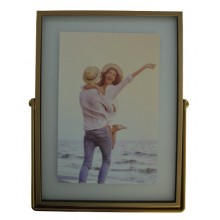 Gold Metal Geometric Floating Photo Frame With Glass Picture Frame 15x20cm