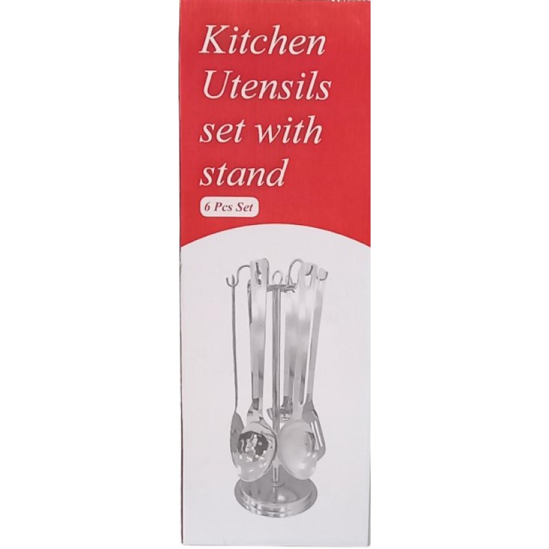 Stainless Steel Kitchen Tool Set with Stand 6pcs ...