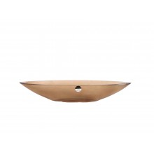 Διακοσμητικό Γυάλινο Κουπ Ασημί/Μελί 39x12x6.7cm