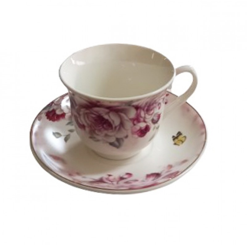 Porcelain Tea Cups Set Of 6 Pieces Vintage Flowers...