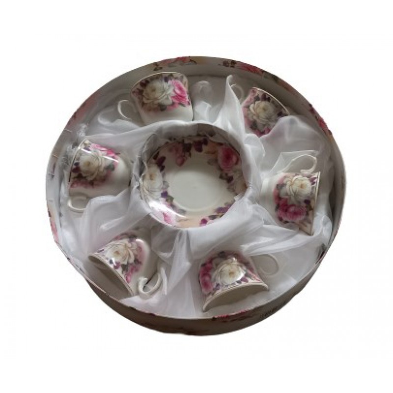 Porcelain Coffee Cups Set Of 6 Pieces Vintage Rose...
