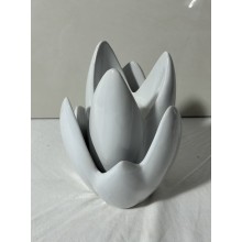 Κεραμικό Διακοσμητικό Λευκό Νούφαρο 13x13x19.5cm