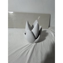 Κεραμικό Διακοσμητικό Λευκό Νούφαρο 11x11x14.5cm