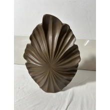 Κεραμικό βάζο πλακέ σκούρο καφέ 26x11x36.5cm