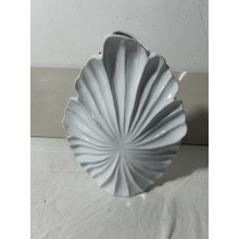 Κεραμικό βάζο πλακέ λευκό  26x11x36.5cm