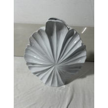 Κεραμικό βάζο πλακέ λευκό 26x10x29.5cm