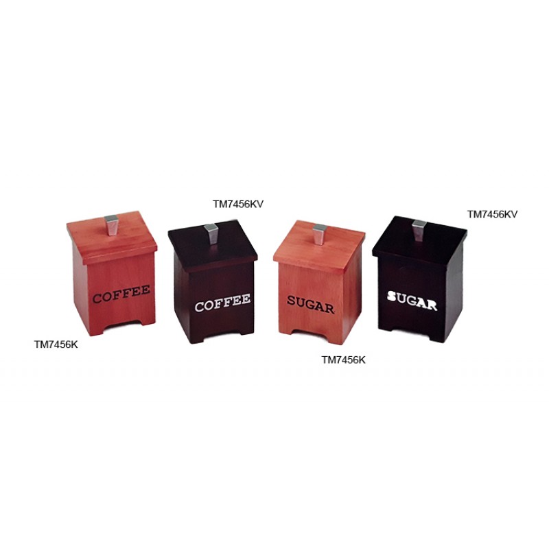 Βάζα Για Καφέ-Ζάχαρη Ξύλινα