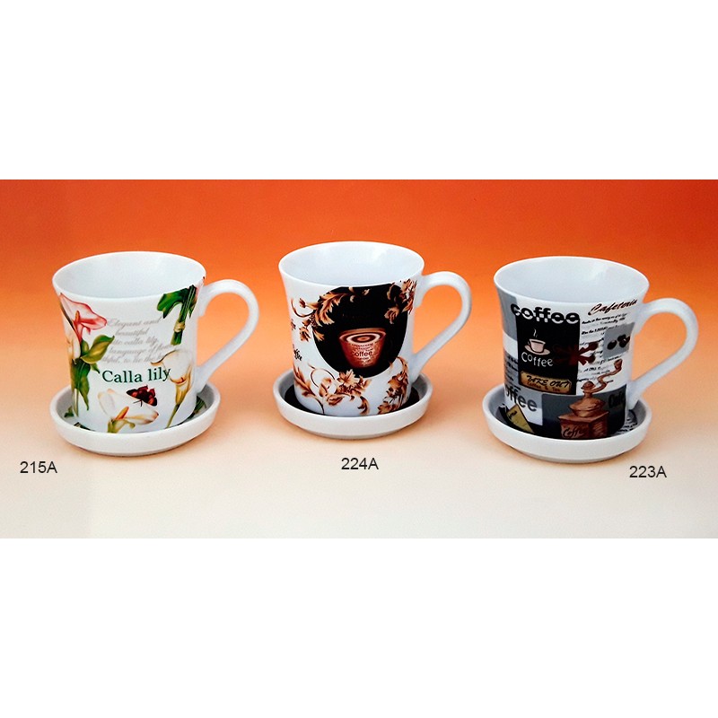 Πορσελάνινη Κούπα και πιατ�...