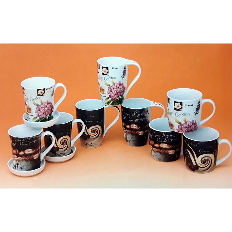 Πορσελάνινη Κούπα Και Πιατ�...