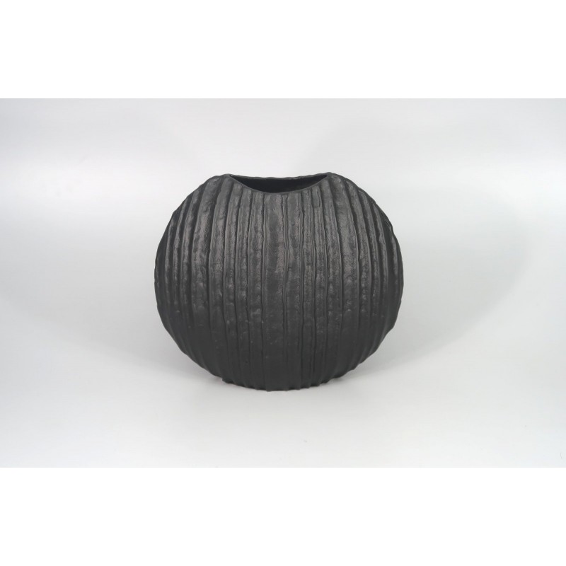 Μεταλλικό Πλακέ Βάζο Μαύρο ...