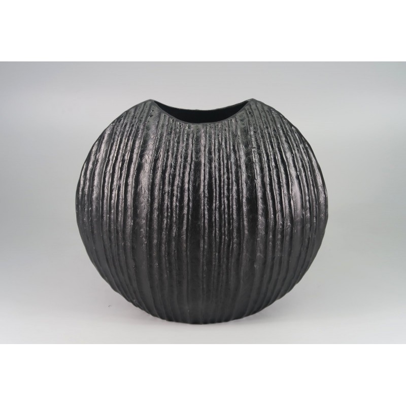 Μεταλλικό Πλακέ Βάζο Μαύρο ...