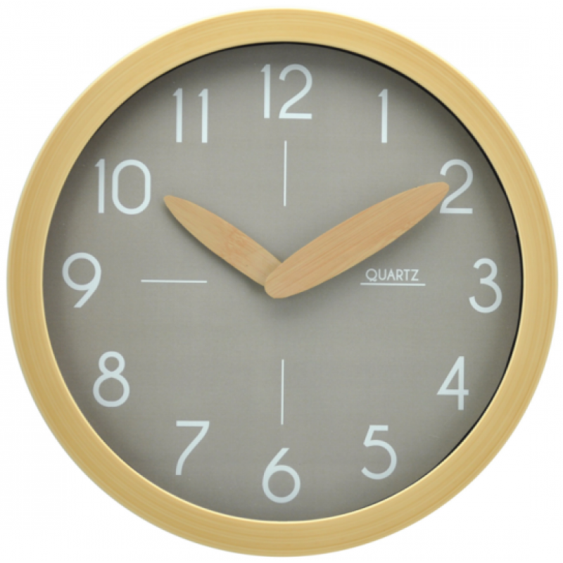Πλαστικό ρολόι τοίχου γκρί ...