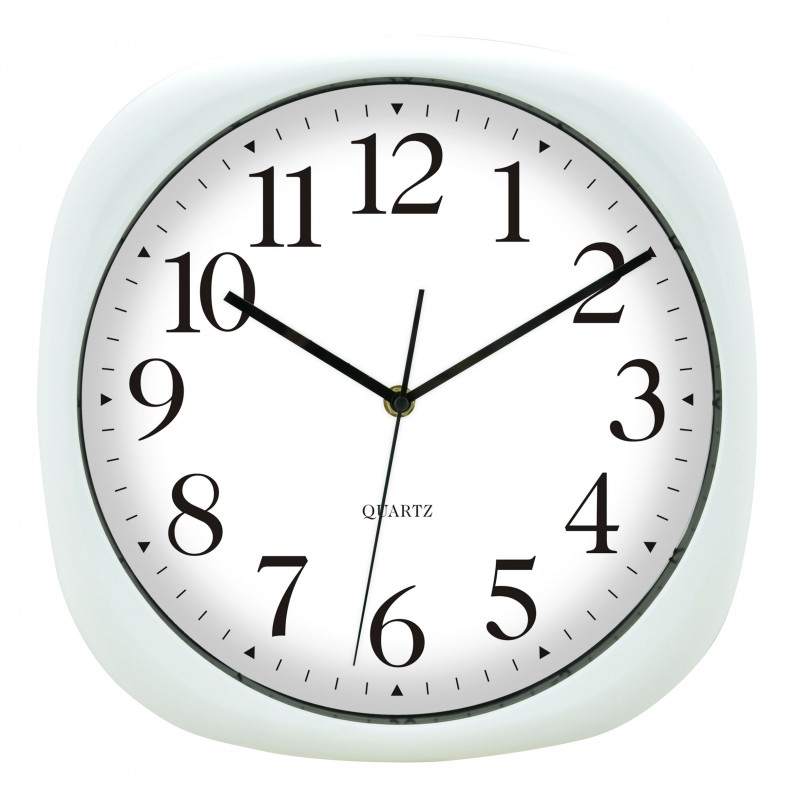 Πλαστικό  λευκό ρολόι τοίχο...