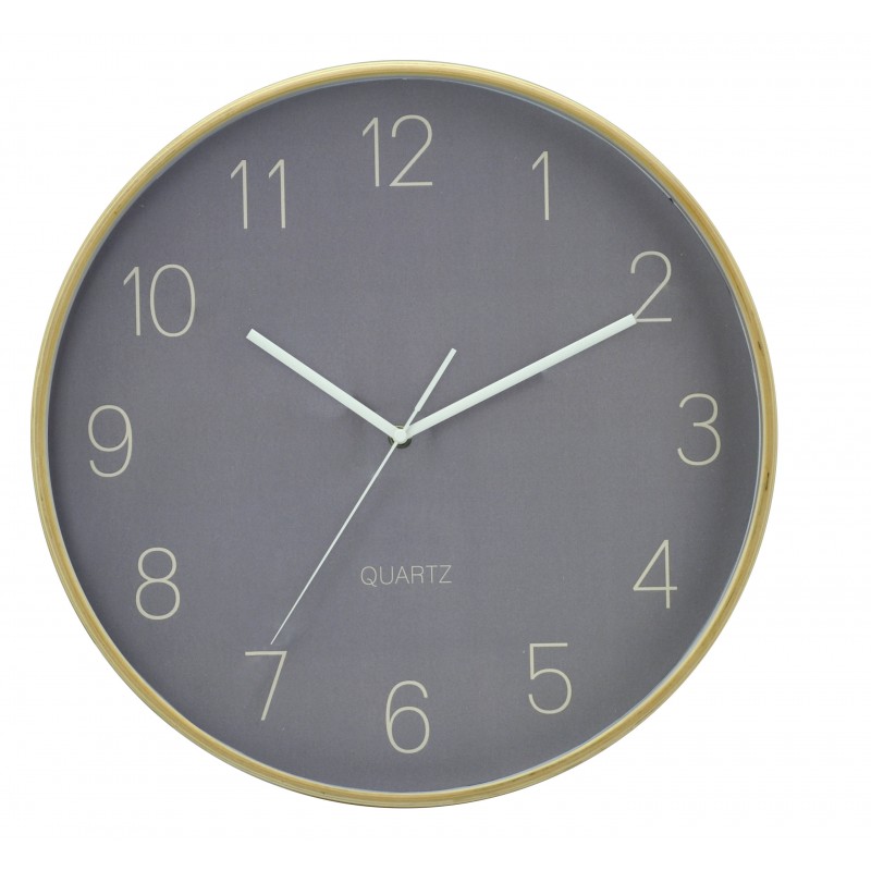 Ρολόι τοίχου ξύλινο γκρι με...