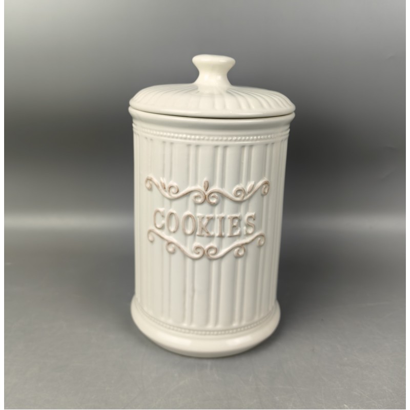 Μπισκοτιέρα Λευκή Κεραμική...