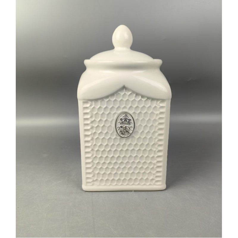 Μπισκοτιέρα Λευκή Κεραμική...