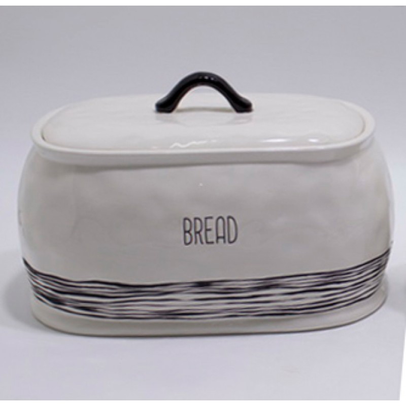 Ceramic White Bread Jar 32x22x19.3cm