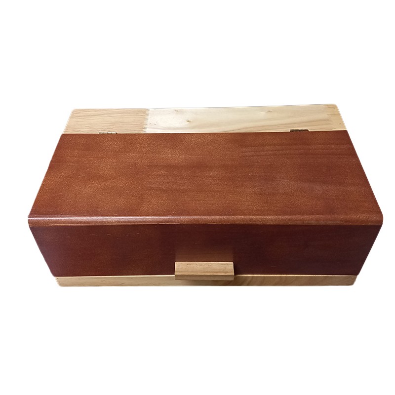 Natural/Door-Brown Wood Bread Box storage 29x21x13...